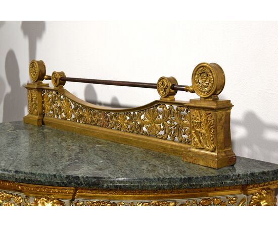 Galerie da camino in bronzo dorato, Francia, primi anni del XIX secolo