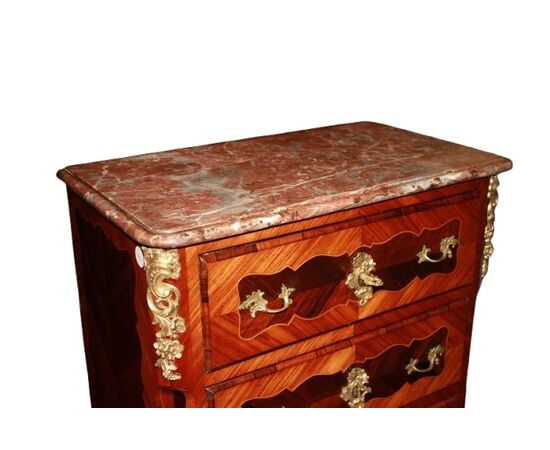 Settimino a 6 cassetti Francese Stile Napoleone III in legno di bois de violette