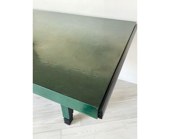 Tavolo da pranzo pergamena verde - Decò 1930