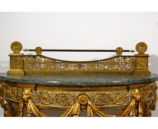 Galerie da camino in bronzo dorato, Francia, primi anni del XIX secolo