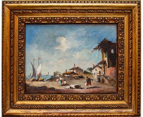Giuseppe Ponga (Chioggia, 1856 – Venezia, 1925), Capriccio con figure