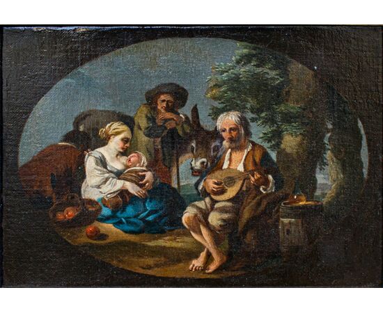Paolo Monaldi (Roma, 1710 - dopo il 1779), attr., Scena di genere