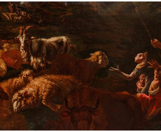 Carlo Preda (Milano, 1651 o 1652 – 1729),  Annuncio e Adorazione dei pastori