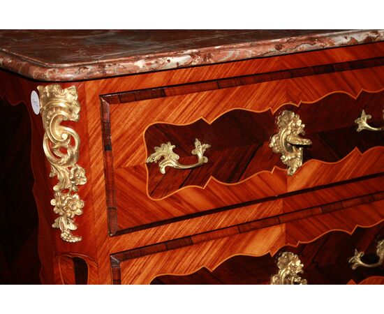 Settimino a 6 cassetti Francese Stile Napoleone III in legno di bois de violette