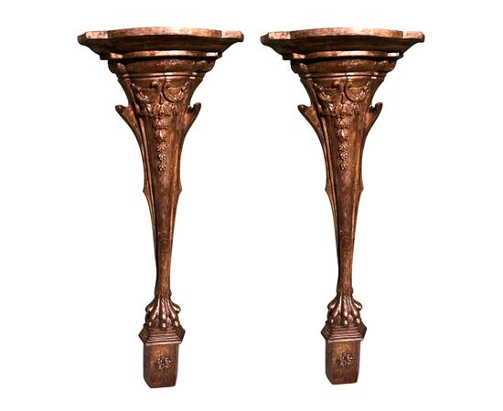 Coppia di console angolari