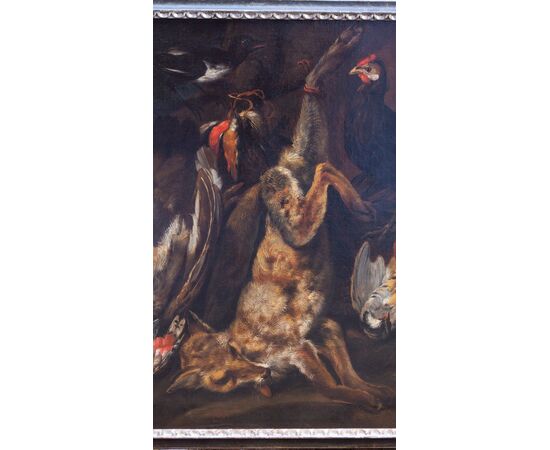 Natura morta Johannes Hermans (Anversa, 1630 - 1677) detto Monsù Aurora - Fiammingo XVII secolo - Olio su tela