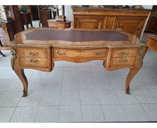 Scrivania da centro stile Luigi XV - 185 x 85 H 86