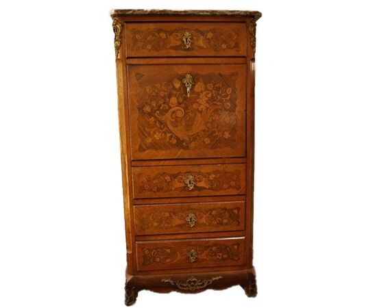 Secretaire francese in legno di palissandro