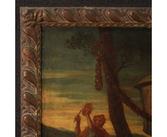 Grande quadro italiano del XVII secolo, Zeus infante e la capra Amaltea sul monte Ida