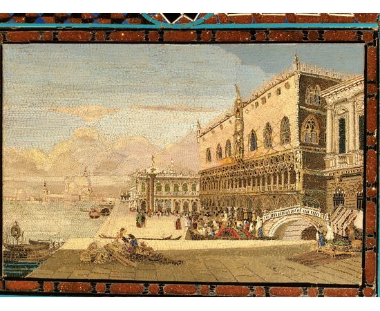 Straordinario micromosaico, veneziano.