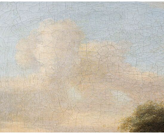 Barent Gael (1630/1635 – 1698), Coppia di paesaggi con scene di genere