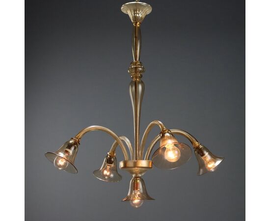 Lampadario Murano in Vetro Soffiato XX Secolo