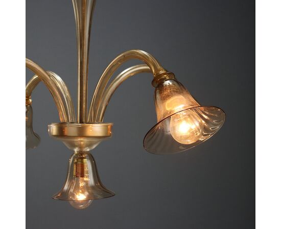 Lampadario Murano in Vetro Soffiato XX Secolo