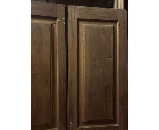 PTI761 - Porta a due battenti con pannelli scolpiti, epoca '800, misure cm L 107 x H 224