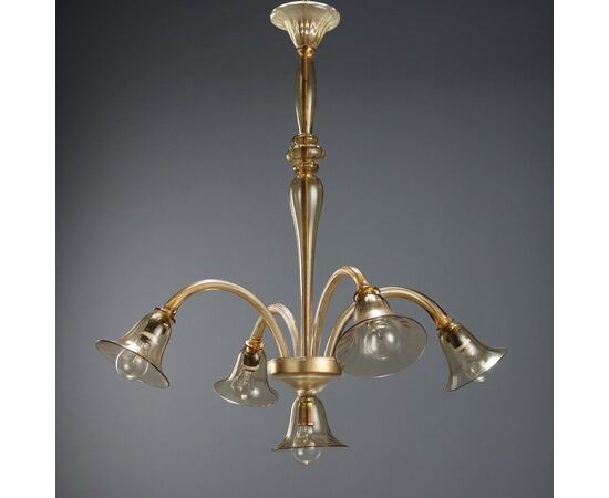 Lampadario Murano in Vetro Soffiato XX Secolo