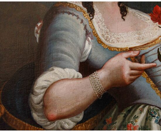XVIII secolo, cerchia di Pietro Antonio Rotari (Verona, 30 settembre 1707 – San Pietroburgo, 31 agosto 1762), Ragazza con cestino di fiori