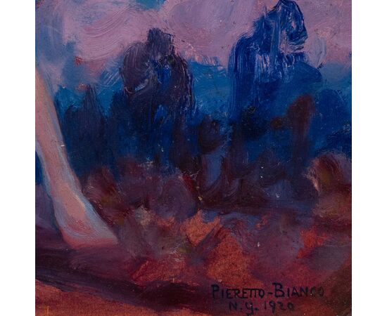 Pietro Bianco Bortoluzzi, detto Pieretto Bianco (Trieste 1875 - Bologna 1937) - Satiro e ninfa.