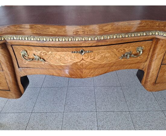 Scrivania da centro stile Luigi XV - 185 x 85 H 86