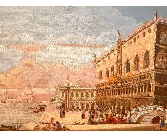 Straordinario micromosaico, veneziano.