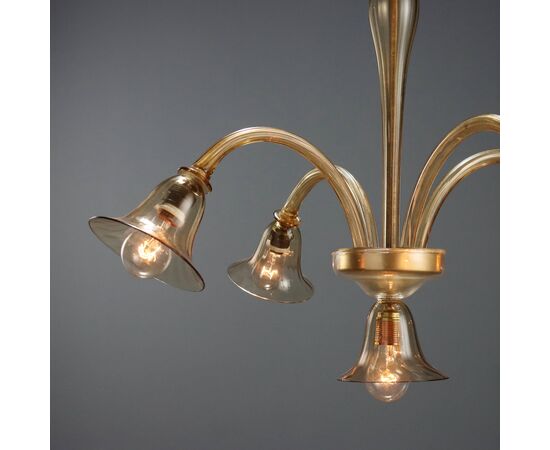 Lampadario Murano in Vetro Soffiato XX Secolo
