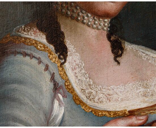 XVIII secolo, cerchia di Pietro Antonio Rotari (Verona, 30 settembre 1707 – San Pietroburgo, 31 agosto 1762), Ragazza con cestino di fiori