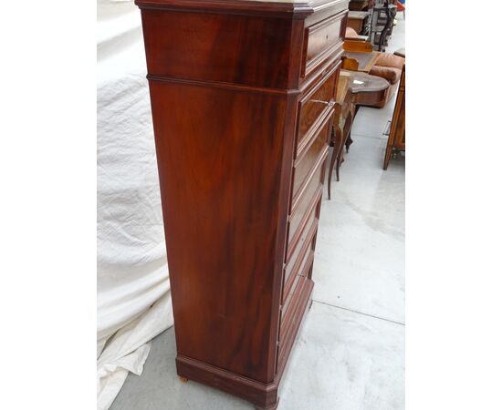 Secretaire in piuma di mogano Napoleone III fine 1800 Francia elegante interno