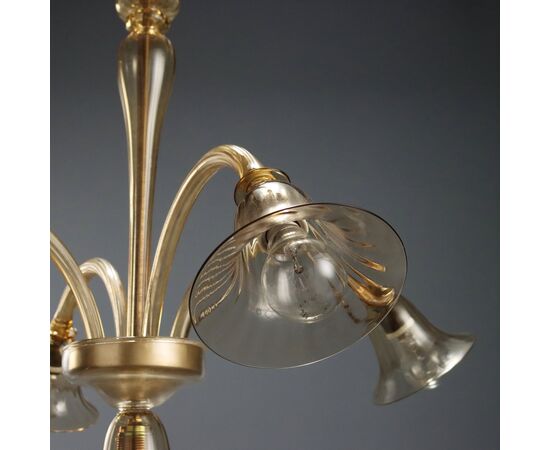 Lampadario Murano in Vetro Soffiato XX Secolo