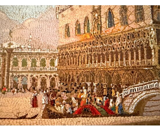 Straordinario micromosaico, veneziano.