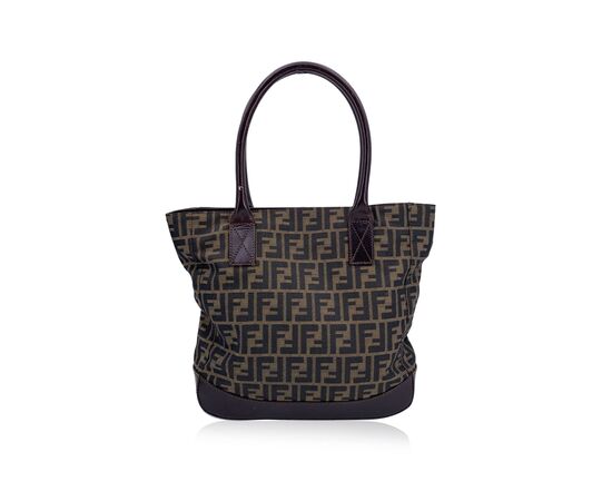FENDI Borsa Shopper Vintage in Tela Col. Marrone FF M