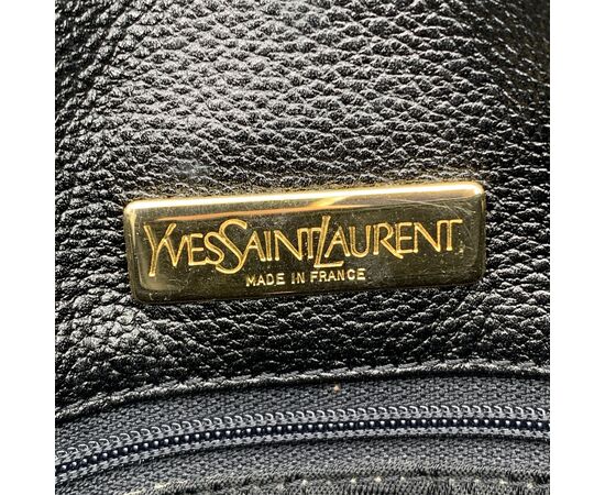 YVES SAINT LAURENT Borsa a Tracolla Vintage in Pelle Col. Nero M