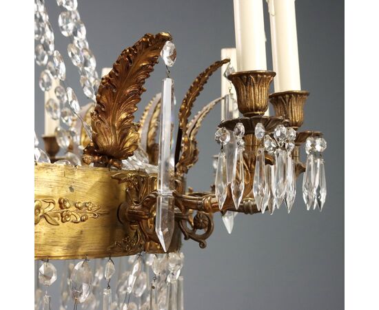Lampadario a Mongolfiera Italia Ultimo Quarto XIX Secolo