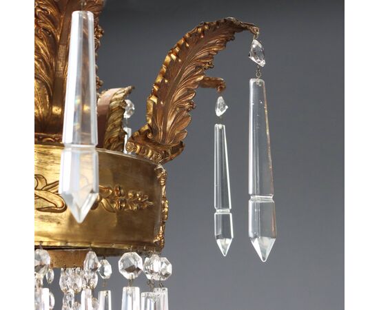 Lampadario a Mongolfiera Italia Ultimo Quarto XIX Secolo