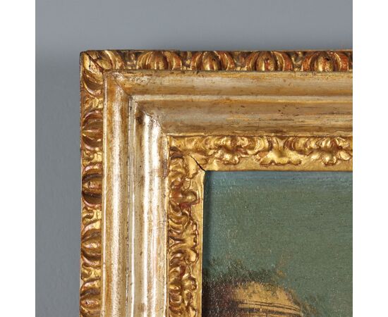 Dipinto Paesaggio con Rovine Architettoniche e Figure