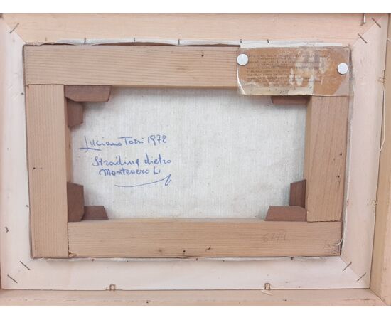 DIPINTO AD OLIO SU TELA DI SCUOLA LABRONICA FIRMATO LUCIANO TORSI 1972