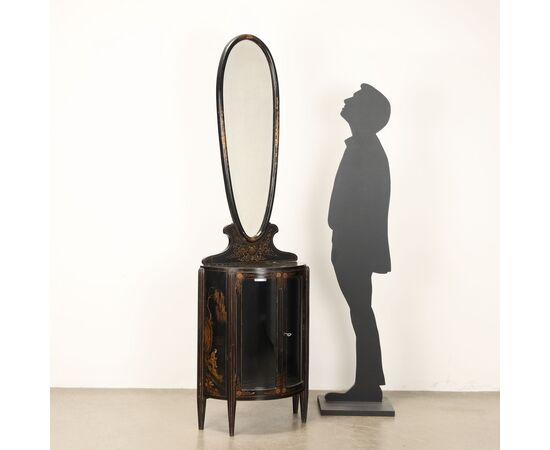 Vetrinetta con Specchio in Stile Chinoiserie Italia, XX Secolo