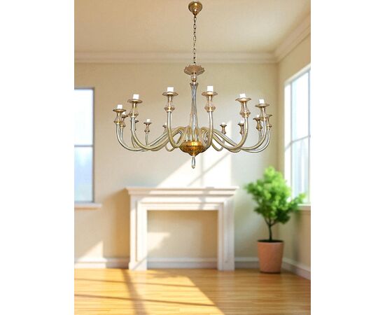 Grande Lampadario di Murano a 16 bracci