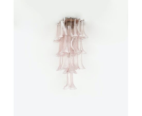Lampadario a sospensione - Murano color rosa