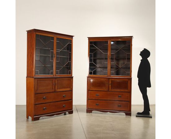 Coppia di librerie Inghilterra, Fine XIX Secolo