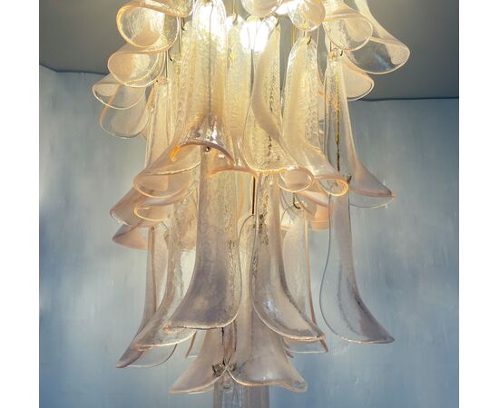 Lampadario a sospensione - Murano color rosa
