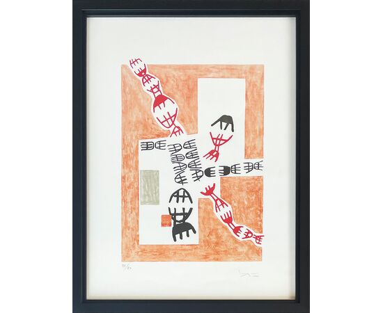 “Opale 7” - Litografia Giuseppe Capogrossi (1900-1972)