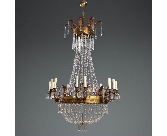 Lampadario a Mongolfiera Italia Ultimo Quarto XIX Secolo