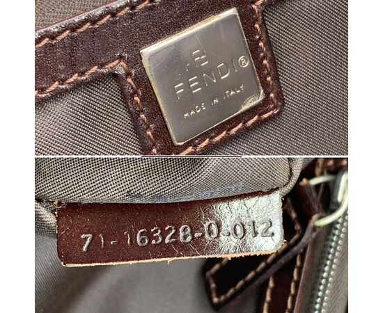 FENDI Borsa Shopper Vintage in Tela Col. Marrone FF M