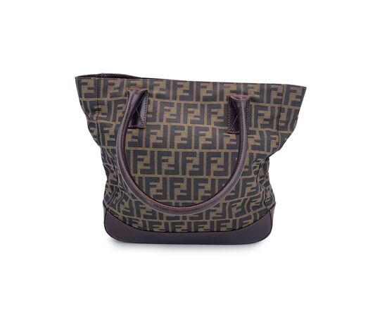 FENDI Borsa Shopper Vintage in Tela Col. Marrone FF M