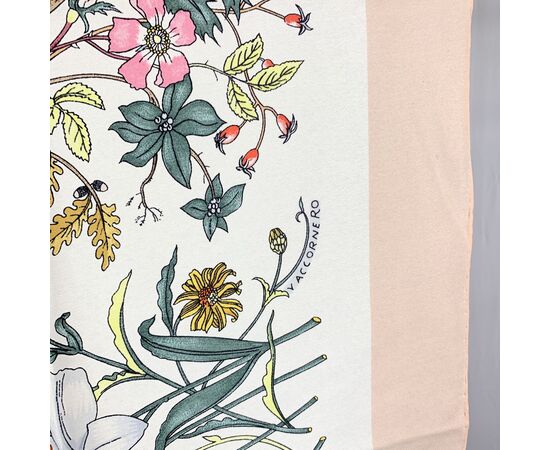GUCCI Foulard Vintage in Seta Col. Rosa Gucci<strong> Flora