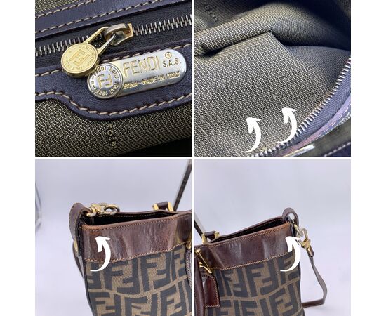 FENDI Borsa Shopper Vintage in Tela Col. Marrone FF M