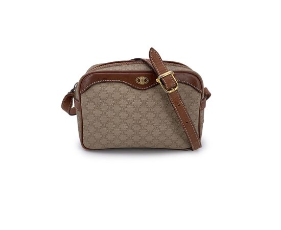 CELINE Borsa a Tracolla Vintage in Tela Col. Beige Macadam S