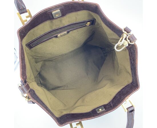 FENDI Borsa Shopper Vintage in Tela Col. Marrone FF M