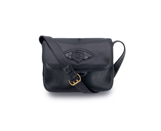 GUCCI Borsa a Tracolla Vintage in Pelle Col. Nero Ophidia M