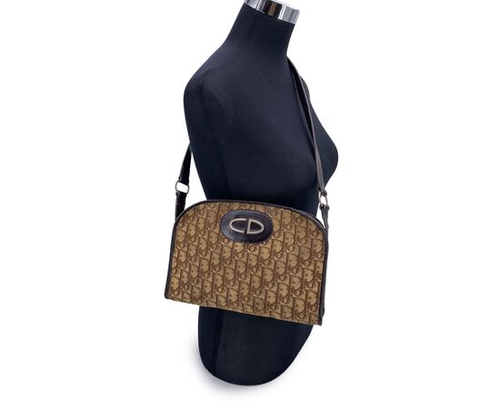 DIOR Borsa a Tracolla Vintage in Tela Col. Marrone M