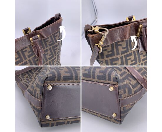 FENDI Borsa Shopper Vintage in Tela Col. Marrone FF M